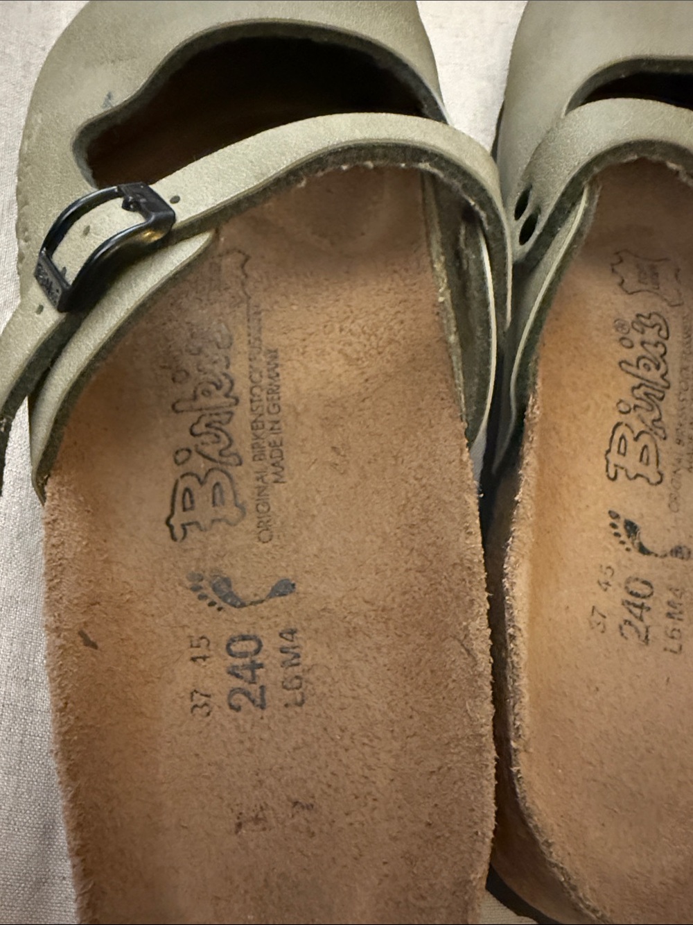 Women’s Clog Mules in Light Olive size 37 N (L6, M4) - Picture 4 of 9